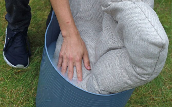 Tuinkussens wassen